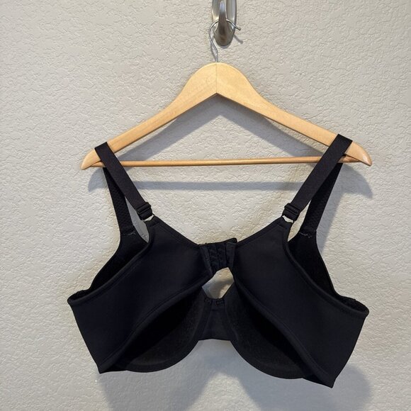 Vanity Fair Full Figure Beauty Back Smoothing Underwire Bra 76380 Black 42D - Picture 5 of 5